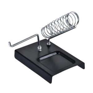 Metal Soldering Iron Stand with Spiral Holder & Base – Compatible with 30W/40W/60W/90W Irons